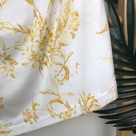 SOLD Witchery Yellow Floral Print Top XL - Picture 11 of 12